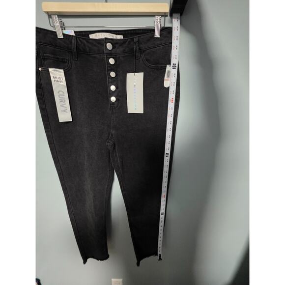 NWT Tinseltown Black High Rise Skinny Jeans Plus 15 RockerCore Grunge Vamp Fall - Picture 2 of 6